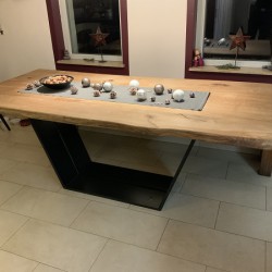 Kundenprojekt: große, verleimte Tischplatte 